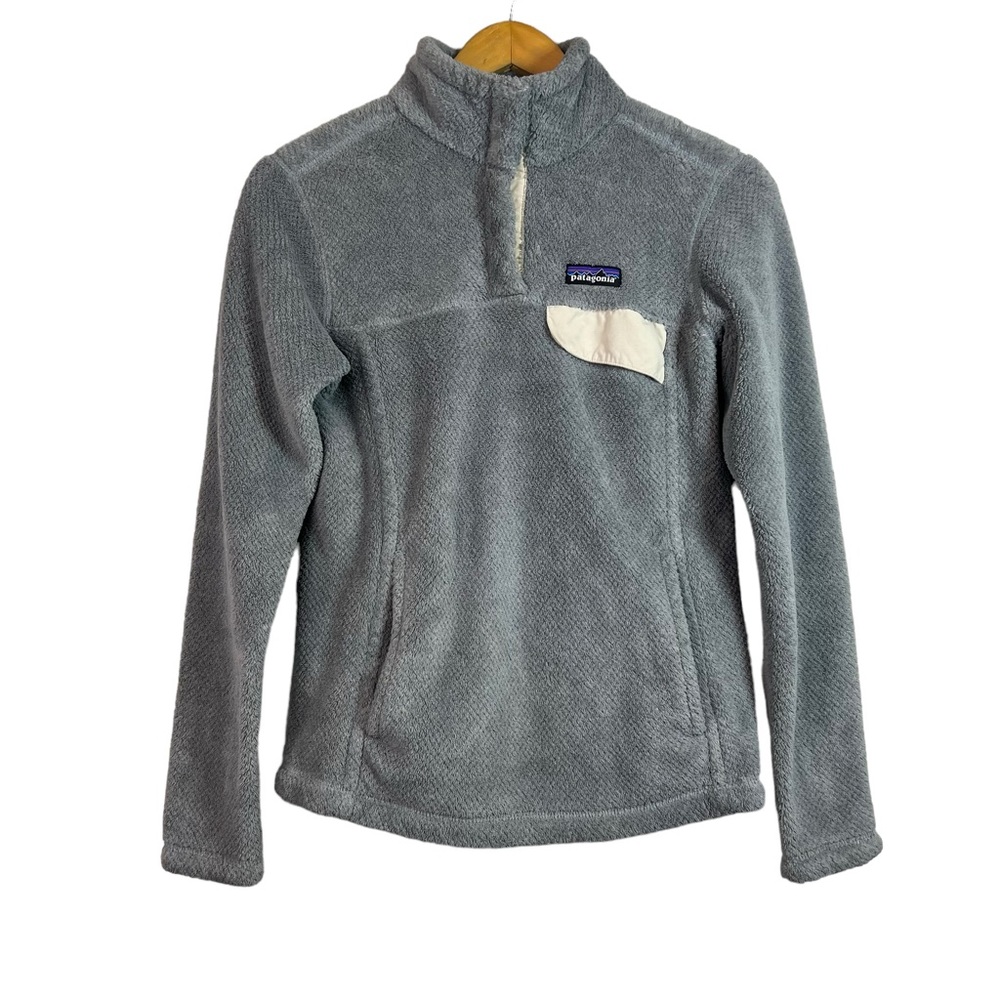 Patagonia Womens Snap T Polartec Fleece Pullover Gray Outdoor Sweater Size S